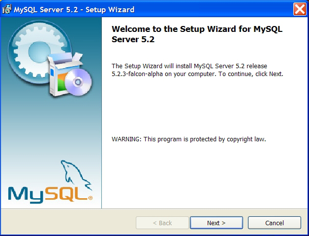 Шаг 1. Начало установки сервера MySQL